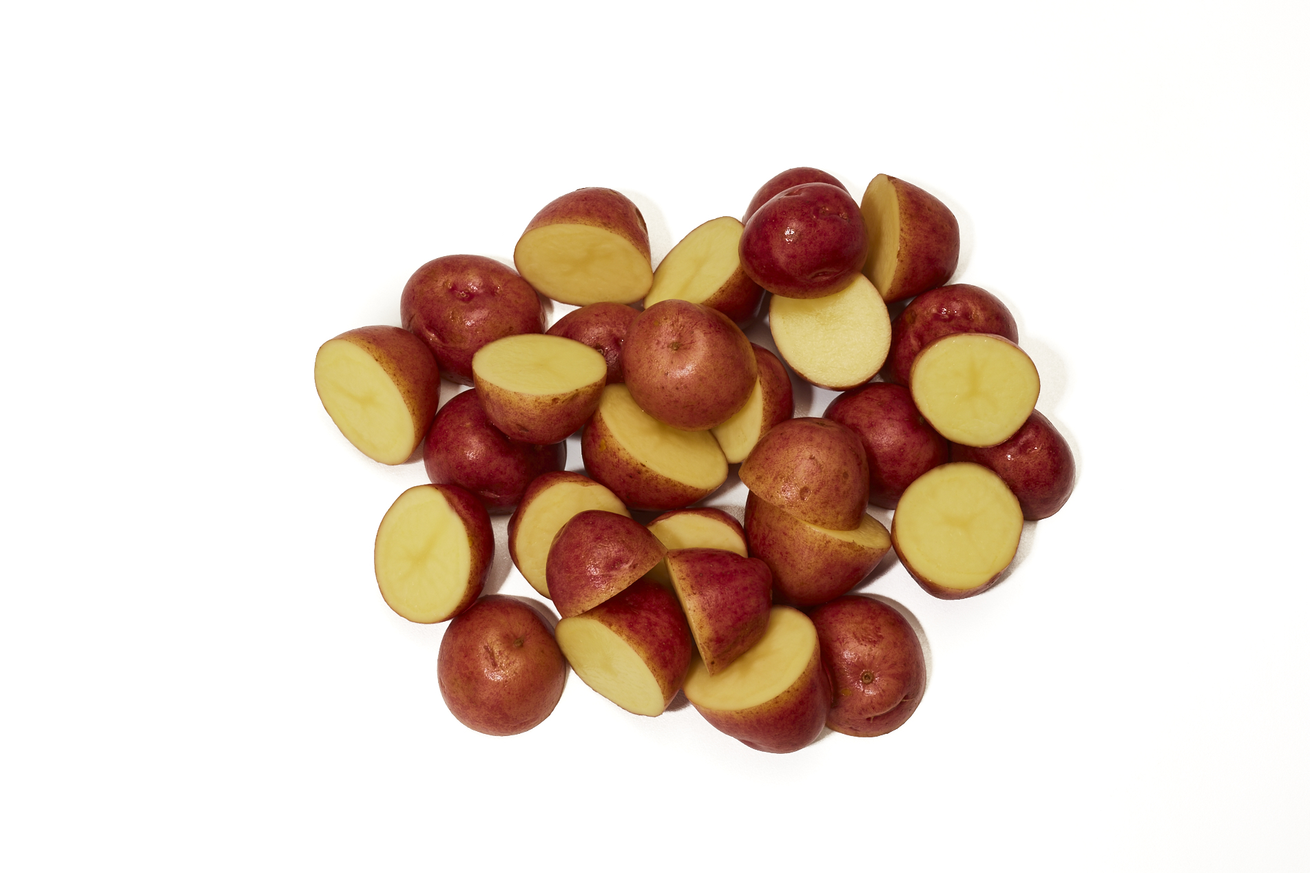 Halved Skin On Red Potato