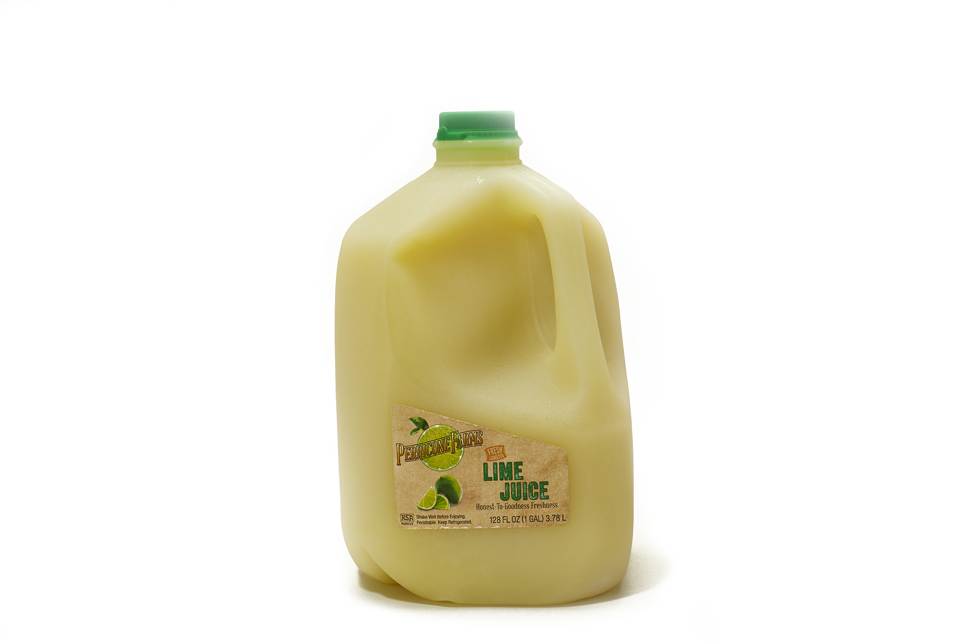 Gallon jug of fresh lime juice